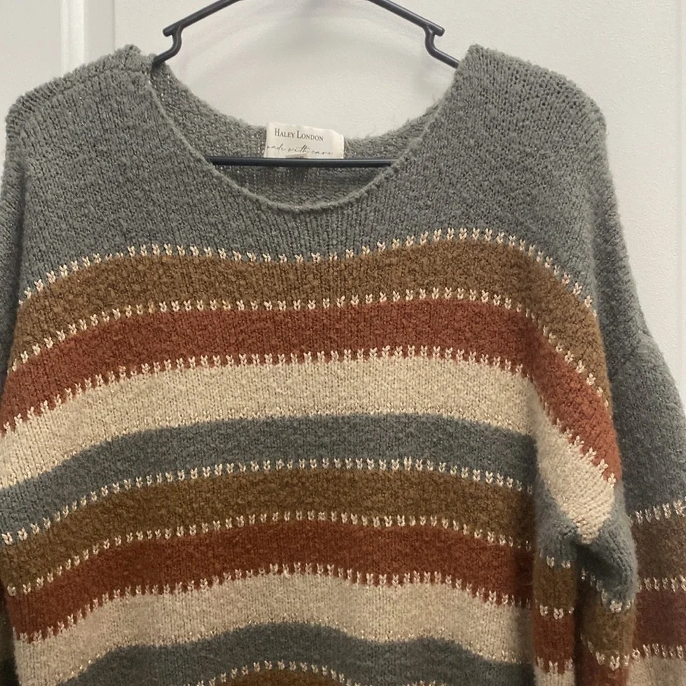 Haley London Knit Sweater Size Large Woman’s Long Sleeve L - Picture 3 of 9